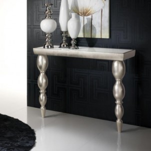 Consolle"Luna" wood Silver contemporary Consolle"Luna" wood Silver contemporary